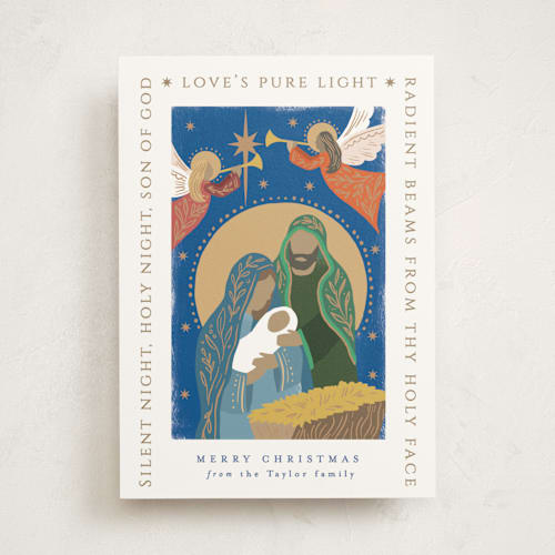 This is a ocean non photo holiday cards with standard by Alethea and Ruth called pure light printing on signature in standard