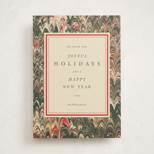 This is a festive non photo holiday cards with standard by Claire called book printing on signature in standard