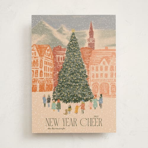This is a cider non photo holiday cards with standard by Jenna Holcomb called gathering printing on signature in standard