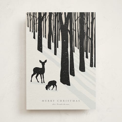 This is a coal non photo holiday cards with standard by itsjensworld called all is calm printing on signature in standard