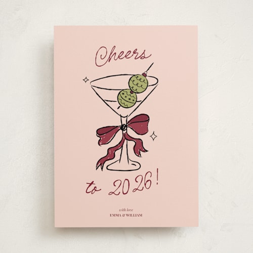 This is a mulled wine non photo holiday cards with standard by Helena Vitto called cin cin! printing on signature in standard