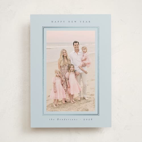 This is a wintermint photo mount holiday cards with foil pressed by Christy Hy Lee called modern minimalist printing on recycled in photo_mount