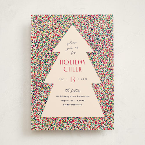 This is a fruitcake holiday party invitations with standard by Pixel and Hank called holiday cheer printing on signature in standard