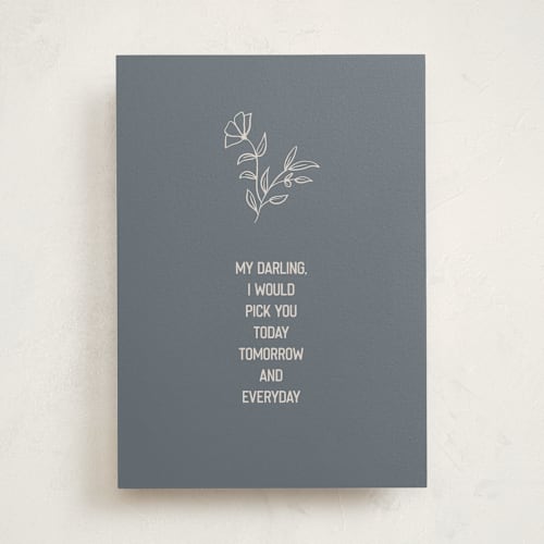 This is a deep sea anniversary cards with standard by Rosa Veliky called i'd pick you - anniversary printing on signature in greeting cards