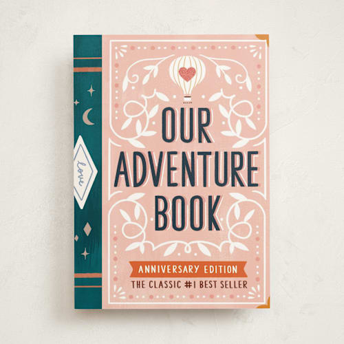 This is a petal anniversary cards with standard by Cindy Chu called our adventure book printing on signature in greeting cards