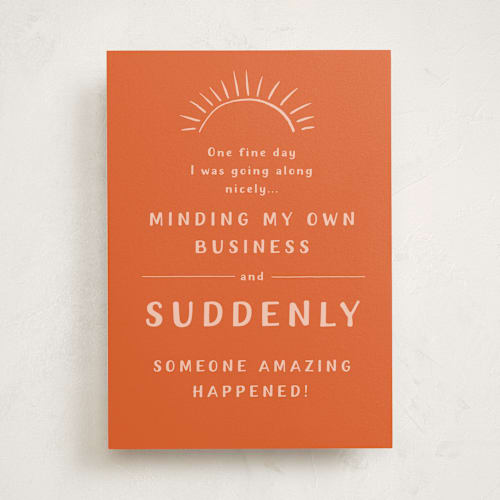 This is a pumpkin anniversary cards with standard by Jan Shepherd called someone happened printing on signature in greeting cards
