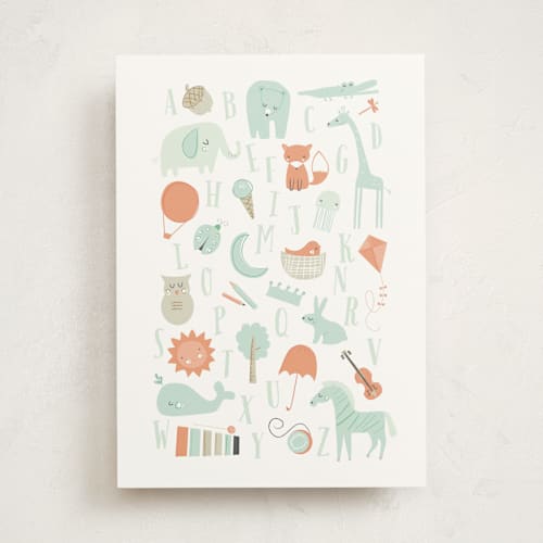This is a sky new baby greeting cards with standard by Angela Thompson called alphabet baby printing on signature in greeting cards