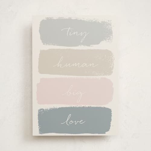 This is a cream new baby greeting cards with standard by Iveta Angelova called big love printing on signature in greeting cards