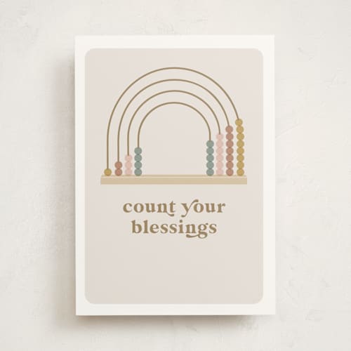 This is a wood new baby greeting cards with standard by Susan Zinader called count your blessings printing on signature in greeting cards