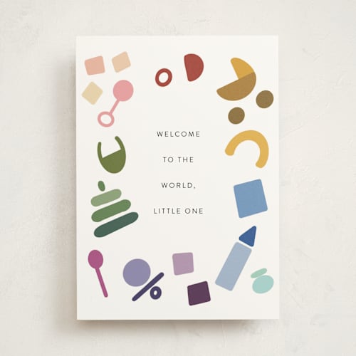 This is a ocean new baby greeting cards with standard by Morgan Kendall called tiny treasures printing on signature in greeting cards