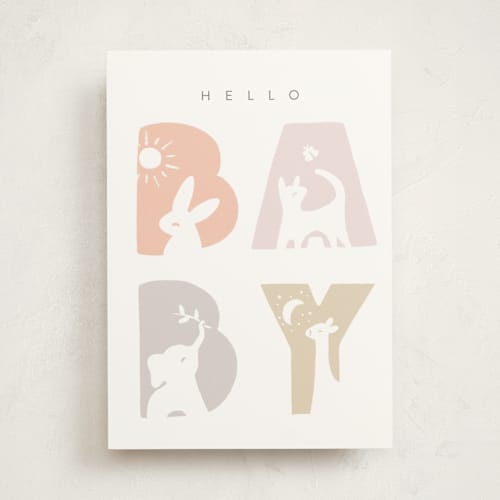 This is a carnation new baby greeting cards with standard by chocomocacino called daifuku printing on signature in greeting cards
