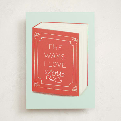 This is a holly birthday cards with standard by Itsy Belle Studio called the ways i love you printing on signature in greeting cards