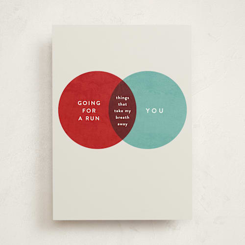 This is a deep red birthday cards with standard by Everett Paper Goods called breathlessly printing on signature in greeting cards