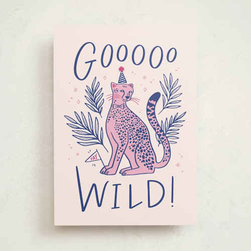 This is a blush birthday cards with standard by Kristen Smith called goooo wild printing on signature in greeting cards