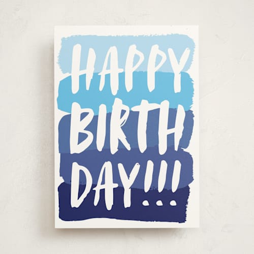 This is a sea birthday cards with standard by AK Graphics called birthday swashes printing on signature in greeting cards