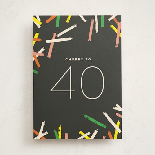 This is a bright mix birthday cards with standard by Oscar and Emma - Karly Depew called happy 40th birthday! printing on signature in greeting cards