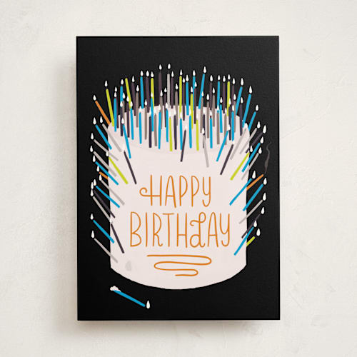 This is a icing birthday cards with standard by Katie Zimpel called you're gonna need a bigger cake printing on signature in greeting cards