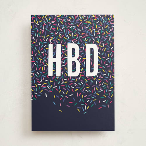This is a sparkly birthday cards with standard by Hooray Creative called sprinkled printing on signature in greeting cards