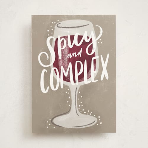 This is a vino birthday cards with standard by Laura Hankins called perfect vintage printing on signature in greeting cards