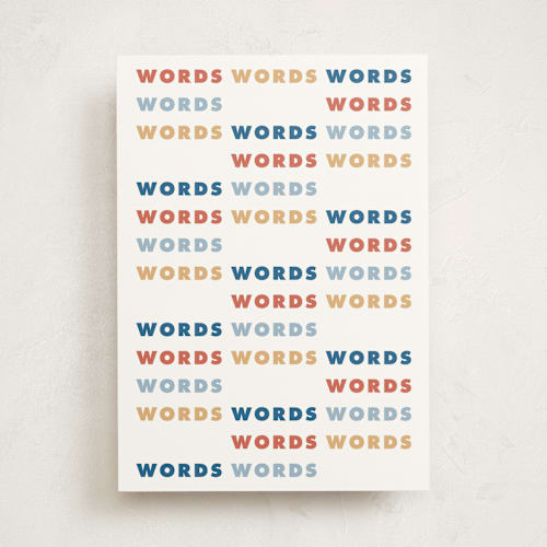 This is a royal birthday cards with standard by Kamala Nahas called words words words printing on signature in greeting cards