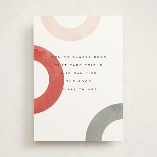 This is a scarlet birthday cards with standard by Kristie Kern called find the good printing on signature in greeting cards