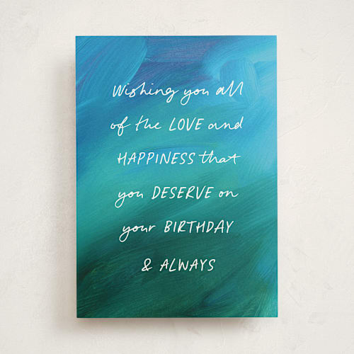 This is a ocean birthday cards with standard by Nicole Walsh called birthday wishes printing on signature in greeting cards