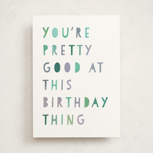 This is a snow birthday cards with standard by Lori Wemple called birthday pro printing on signature in greeting cards