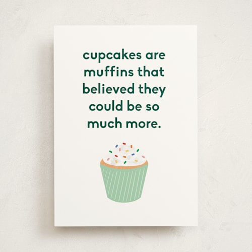 This is a evergreen birthday cards with standard by Cindy Reynolds called muffins that believed printing on signature in greeting cards
