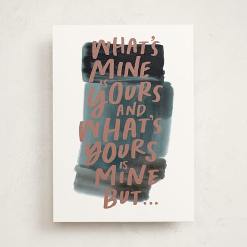 This is a deep sea birthday cards with standard by Baumbirdy called all yours printing on signature in greeting cards