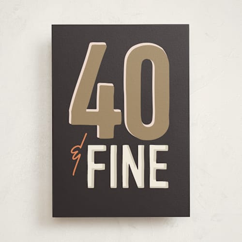 This is a gravel birthday cards with standard by Robin Ott called forty-fine printing on signature in greeting cards