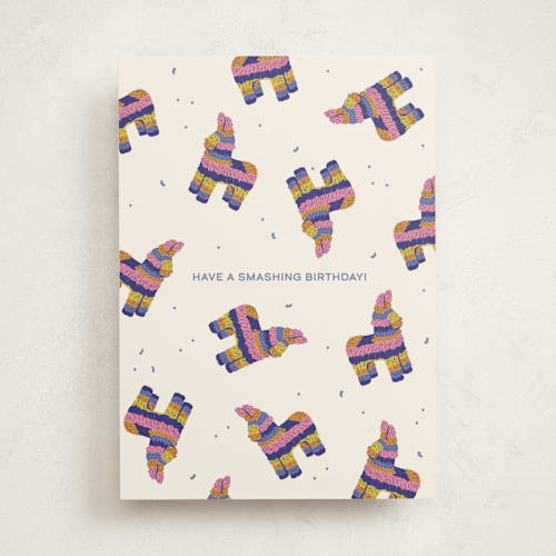 This is a gumdrop birthday cards with standard by Hannah Bowman called smashing birthday printing on signature in greeting cards