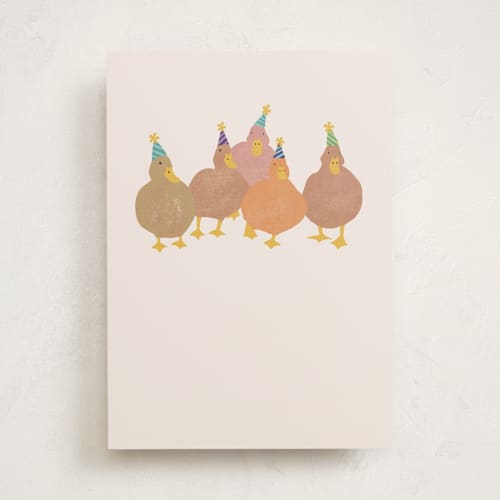 This is a duck birthday cards with standard by Kristen Knechtel called ducking good birthday printing on signature in greeting cards
