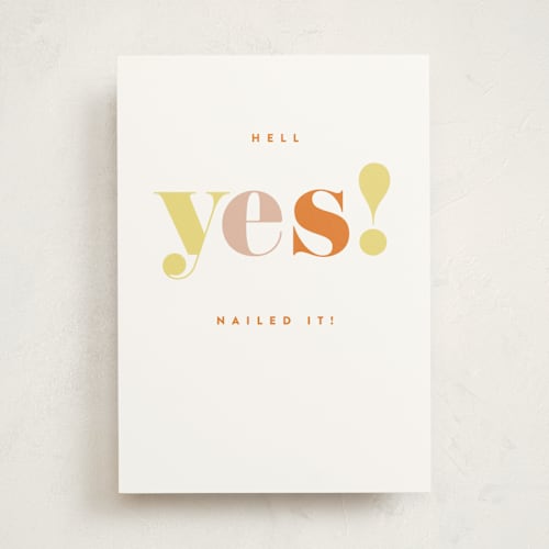 This is a lemon congratulations cards with standard by Kelly Schmidt called nailed it! printing on signature in greeting cards