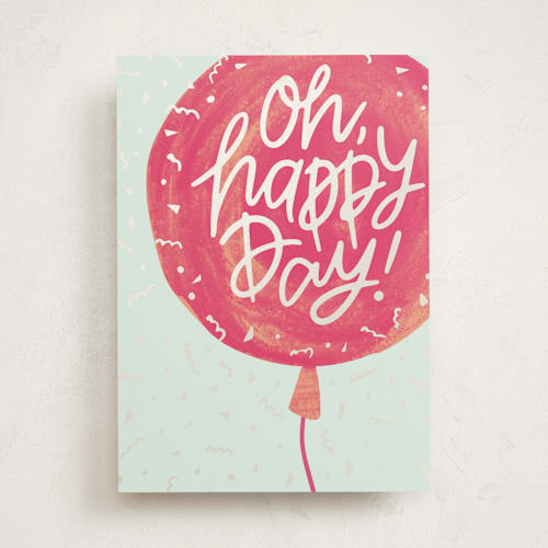 This is a cherry congratulations cards with standard by Meggy Masters called celebration balloon printing on signature in greeting cards