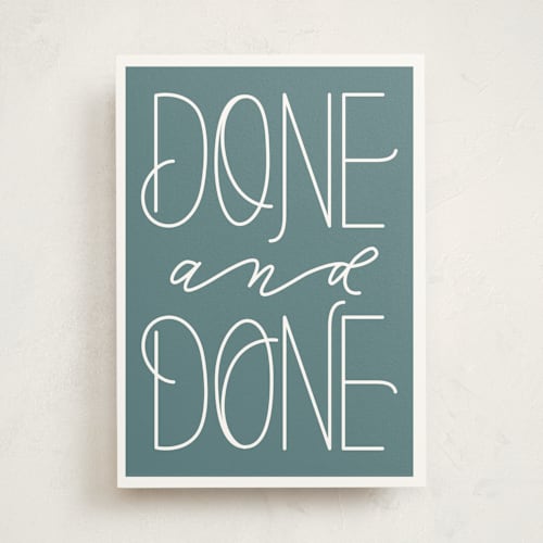 This is a ocean congratulations cards with standard by Carolyn Kach called done and done printing on signature in greeting cards