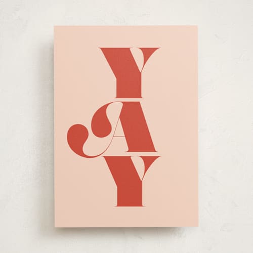 This is a lipstick congratulations cards with standard by Lori Wemple called yay printing on signature in greeting cards