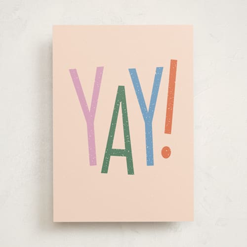 This is a candy congratulations cards with standard by Carly Reed Walker called big yay printing on signature in greeting cards