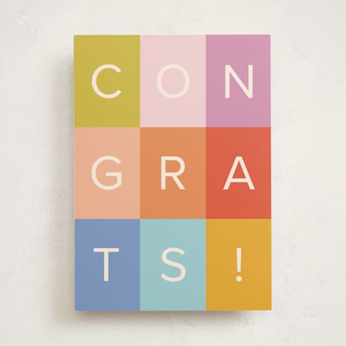 This is a rainbow congratulations cards with standard by Ellen Schlegelmilch called colorful congrats! printing on signature in greeting cards