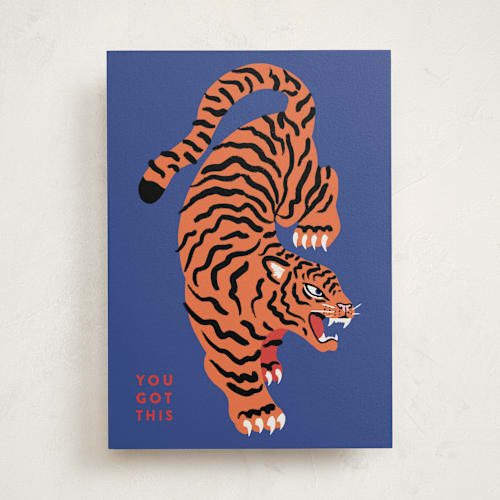 This is a pool congratulations cards with standard by Erin Phipps called motivational tiger printing on signature in greeting cards
