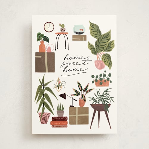 This is a leaf congratulations cards with standard by Grae called plant lovers printing on signature in greeting cards