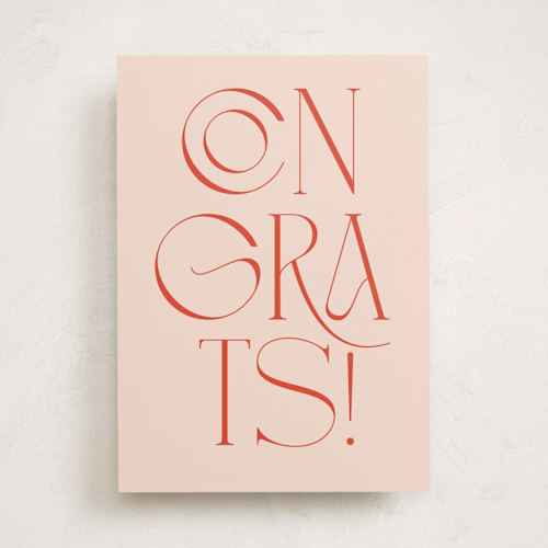 This is a blush congratulations cards with standard by Jessica Williams called assembled printing on signature in greeting cards