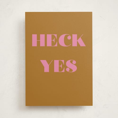 This is a coffee congratulations cards with standard by Morgan Kendall called heck yes printing on signature in greeting cards