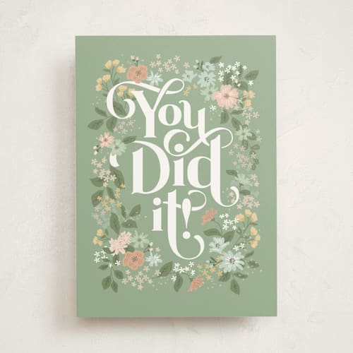 This is a garden congratulations cards with standard by Jennifer Wick called surroundings printing on signature in greeting cards