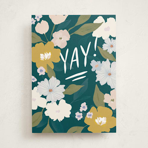 This is a evergreen congratulations cards with standard by Julie Murray called yay for you printing on signature in greeting cards