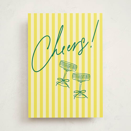 This is a dandelion congratulations cards with standard by Jenna Holcomb called cheers stripes printing on signature in greeting cards