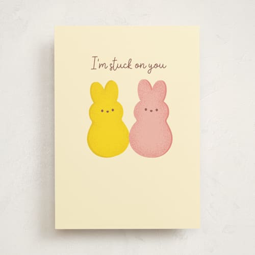 This is a sunshine greeting cards with standard by Annie Holmquist called stuck on you printing on signature in greeting cards