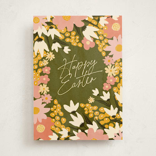 This is a garden greeting cards with standard by Iveta Angelova called easter bouquet printing on signature in greeting cards