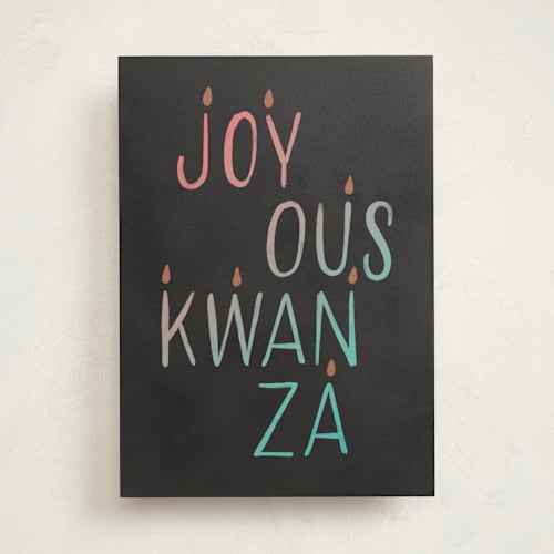 This is a onyx greeting cards with standard by Ashley DeMeyere called seven flames printing on signature in greeting cards