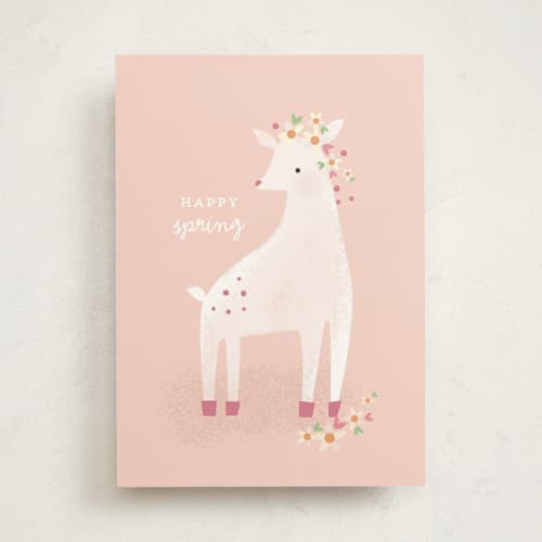 This is a blush greeting cards with standard by Lori Wemple called spring printing on signature in greeting cards