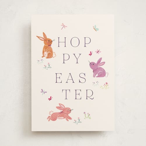 This is a sugar plum greeting cards with standard by Ashley DeMeyere called hippity hop printing on signature in greeting cards